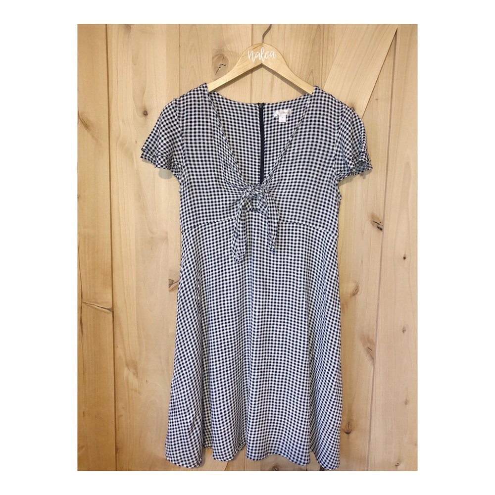 Navy Blue Plaid Dress